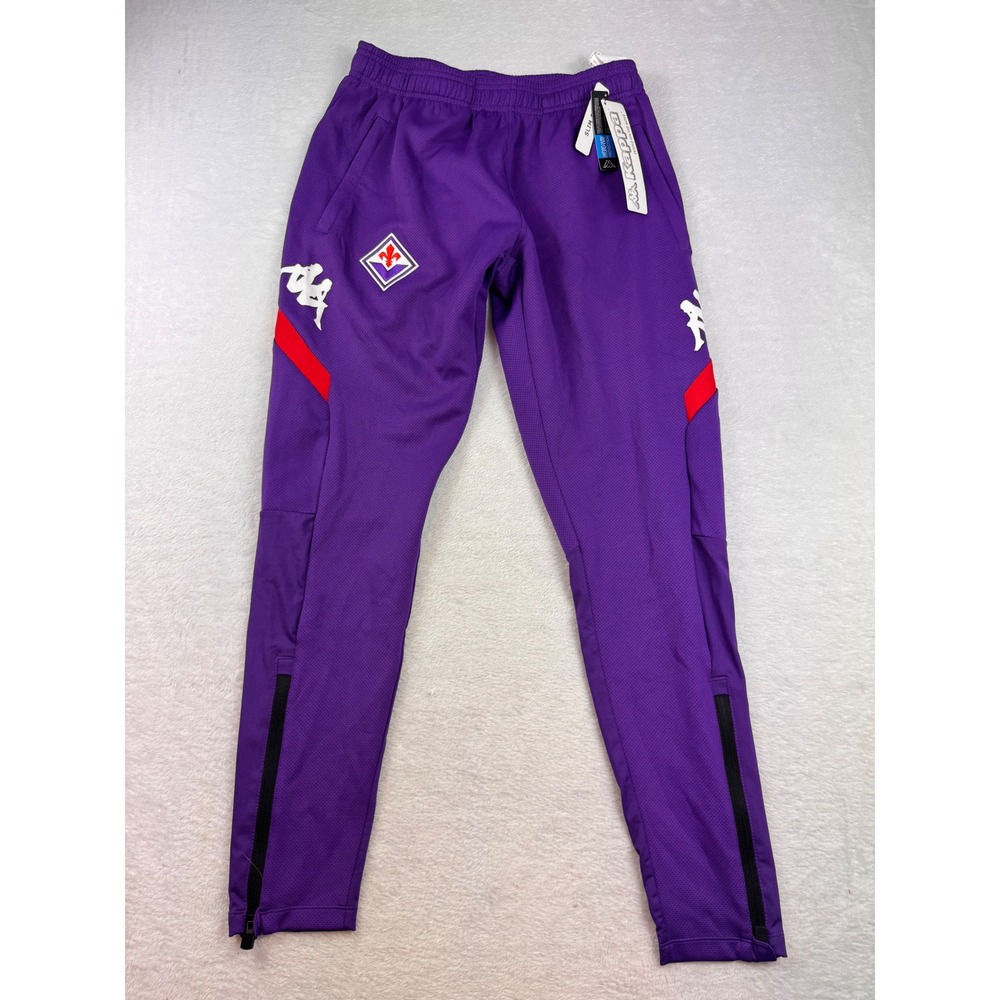 Kappa ACF Fiorentina Gara Training Pants Mens Medium Purple Slim Soccer Jogger